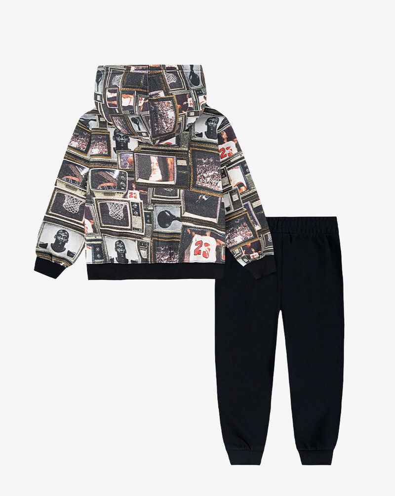Jordan Toddler Jordan AOP Hoodie Set 75F108-023 Black 3