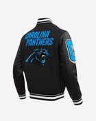 Carolina Panthers Mash Up Rib Wool Varsity Jacket