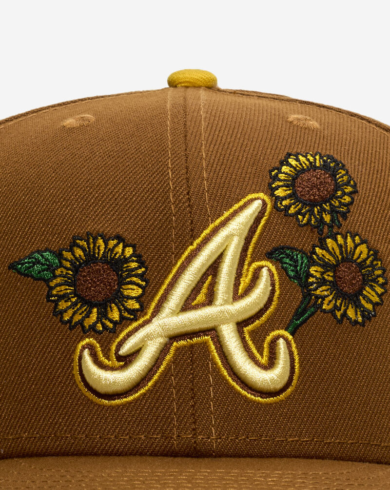 New Era 59Fifty Atlanta Braves Sunflower Fitted Hat 60949328 Brown 2