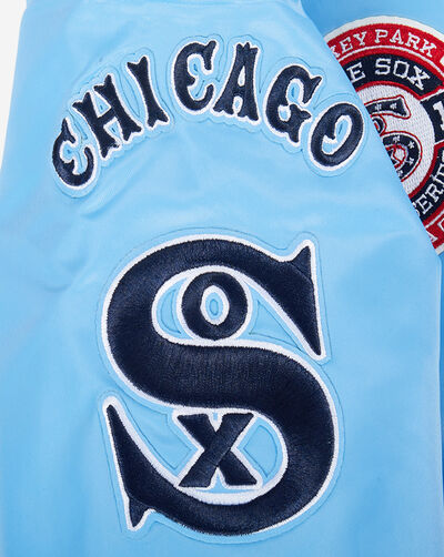 Big Boys' Chicago White Sox Retro Classic Rib Satin Jacket
