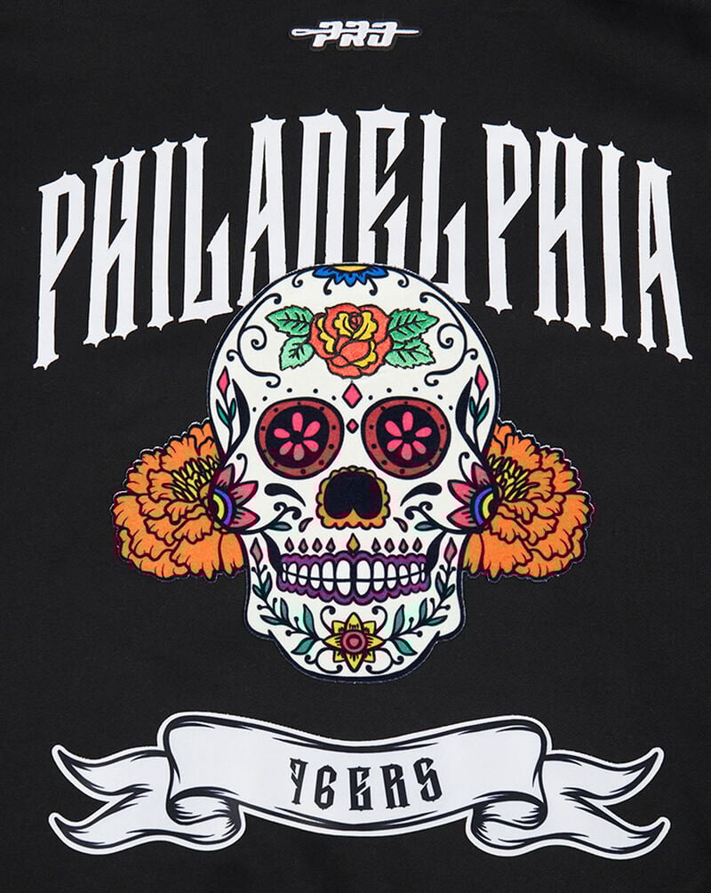 PRO STANDARD Philadelphia 76ers Day of The Dead hoodie BP71515948-BLK Black 2