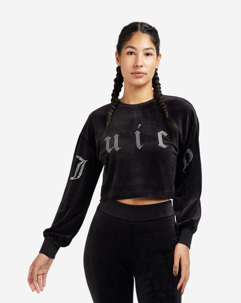 Shop Juicy Couture Velour Crew 110008843J0002 black SNIPES USA