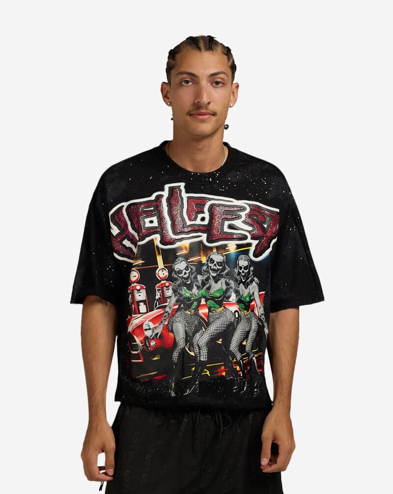 BKYS Hellfest Terry Cropped Tee T1321-BLK Black 1