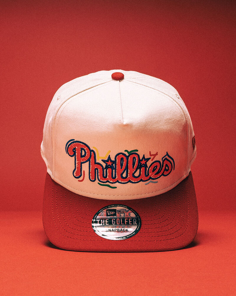 New Era 9Fifty Philadelphia Phillies Scribble Golfer Snapback Hat 60641281 White 5