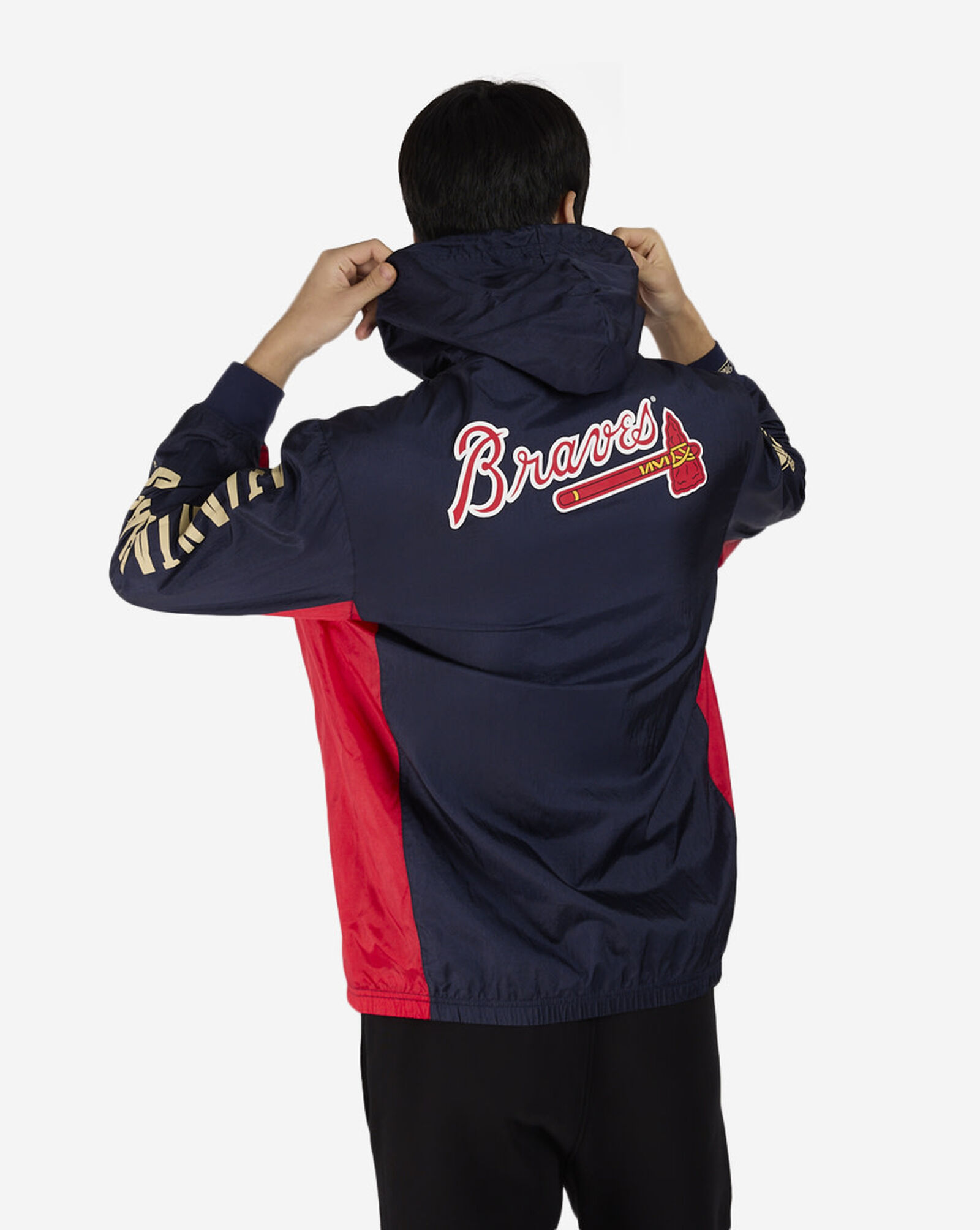 Shop Mitchell Ness Atlanta Braves Team OG 2.0 Logo Anorak Windbreaker