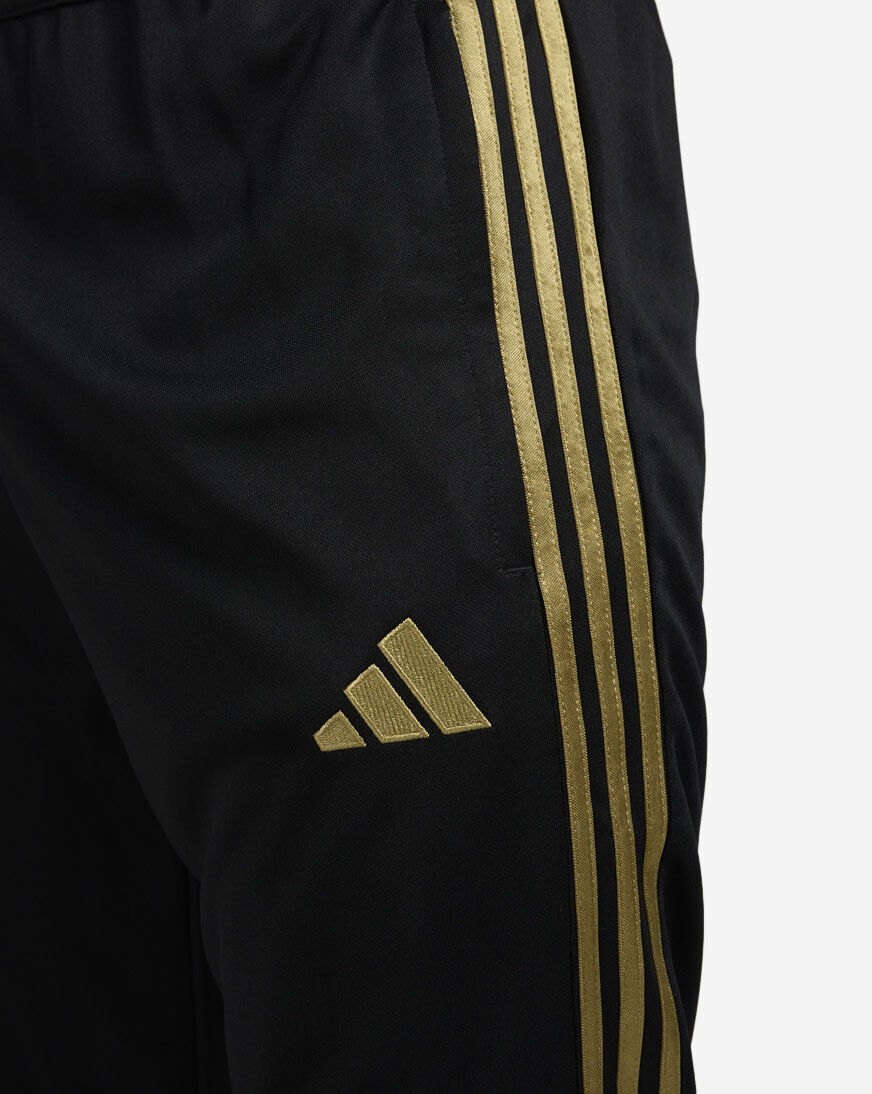 adidas track pants black and gold