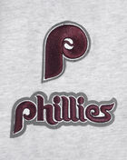 PRO STANDARD Philadelphia Phillies Classic Fleece Cropped Pull Over Hoodie  LPHC34590-HGR Grey 2