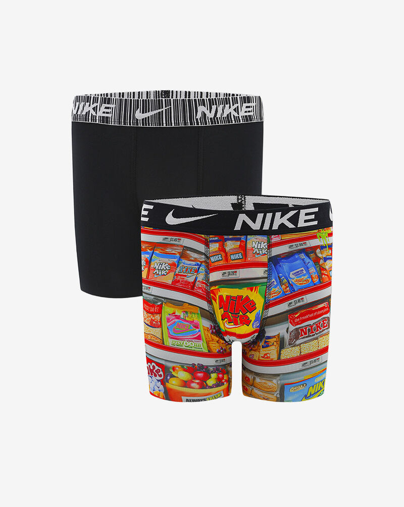 Nike Big Kids' 2PK Printed Long Boxer Briefs 9N1334-K90 Multi 1