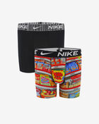 Nike Big Kids' 2PK Printed Long Boxer Briefs 9N1334-K90 Multi 1