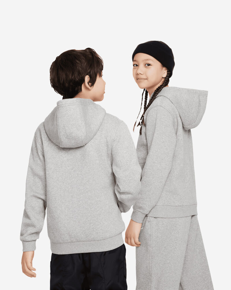 Nike Big Kids' NSW Club Fleece Hoodie FD3000-063 Grey 2