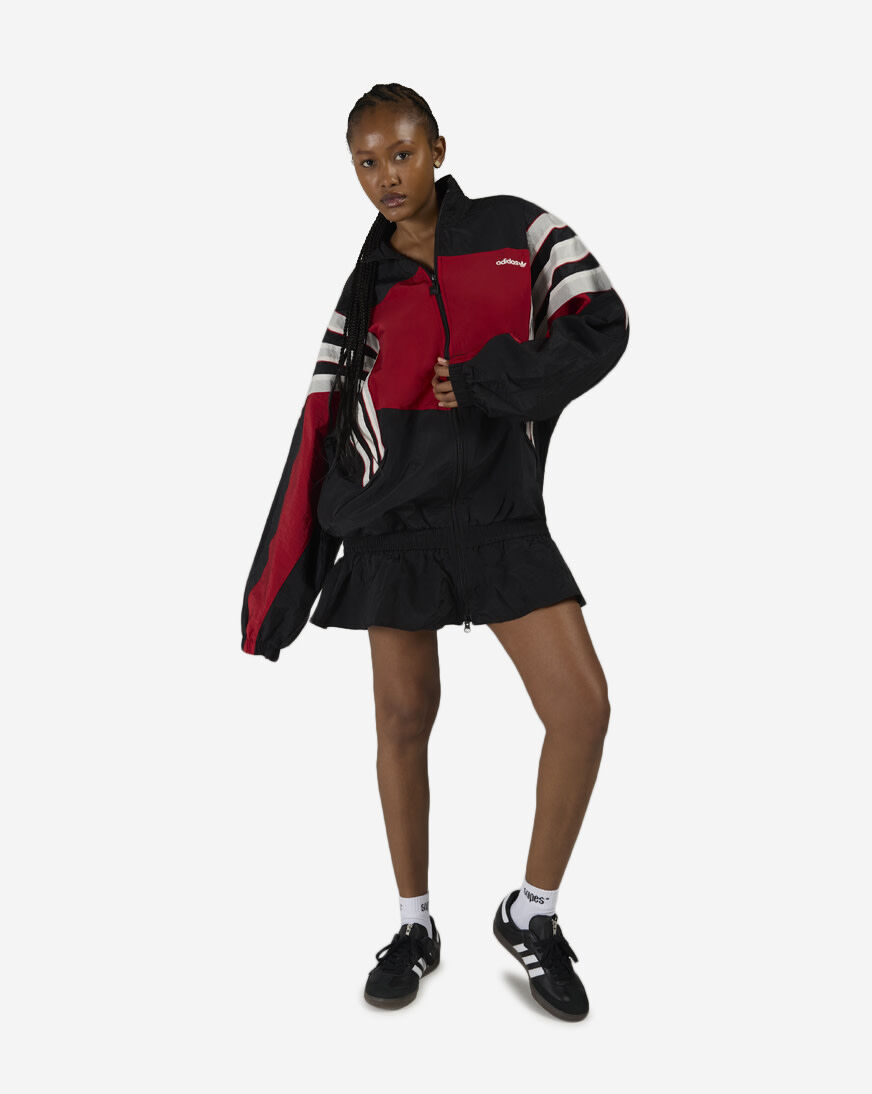 adidas RIBBON TRACKTOP ブルゾン トラックジャケット 黒S adidas Ribbon Off Placed 3-Stripes Tracktop Black | Footshop