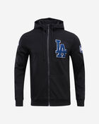 PRO STANDARD Los Angeles Dodgers Classic Chenille Double Knit Full-Zip Hoodie LLD531899-BLK Black 1