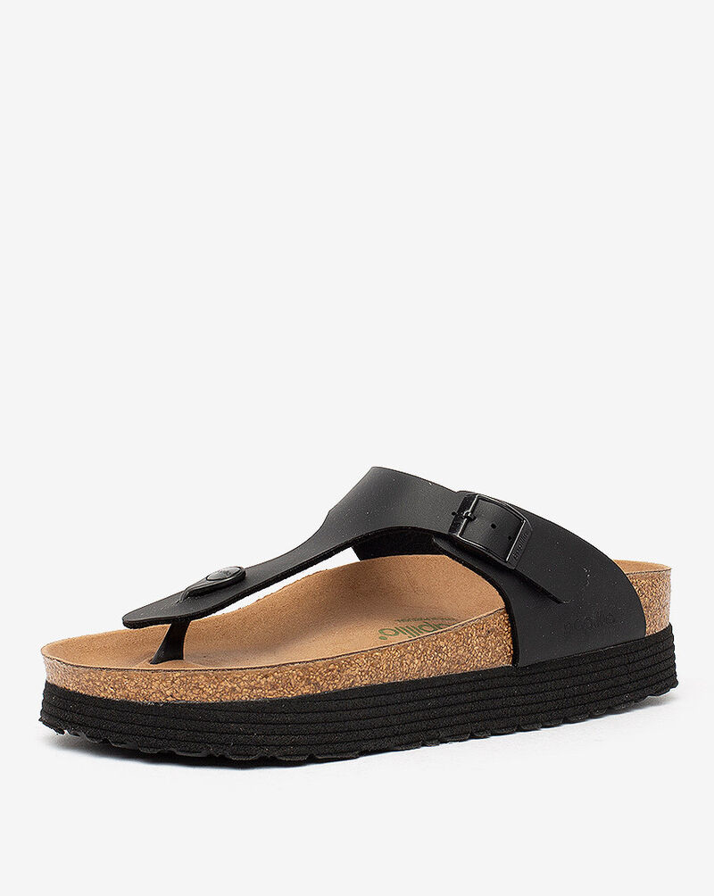 Shop Birkenstock Gizeh Platform Vegan Sandals 1018546 black | SNIPES USA