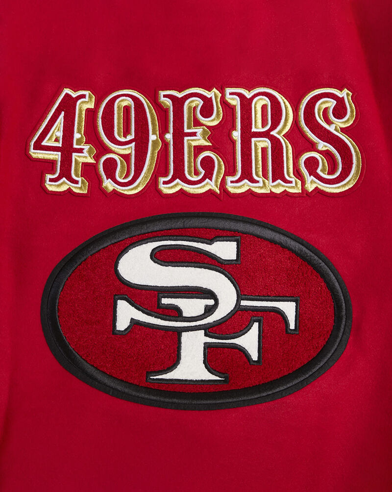 PRO STANDARD San Francisco 49ers Retro Classic Rib Wool Varsity Jacket FS4643598-RBK Red 2