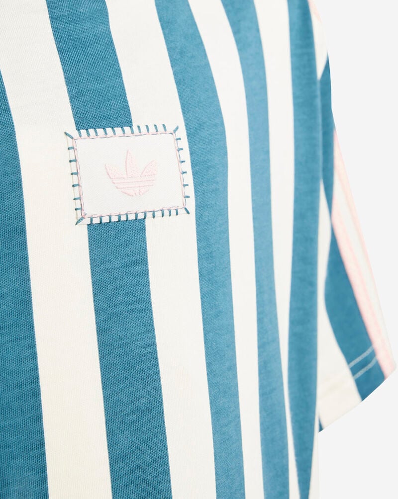 adidas Girls Summer Glow Striped Shirt Dress KC3453-SEMIPINKSPARK Green 4