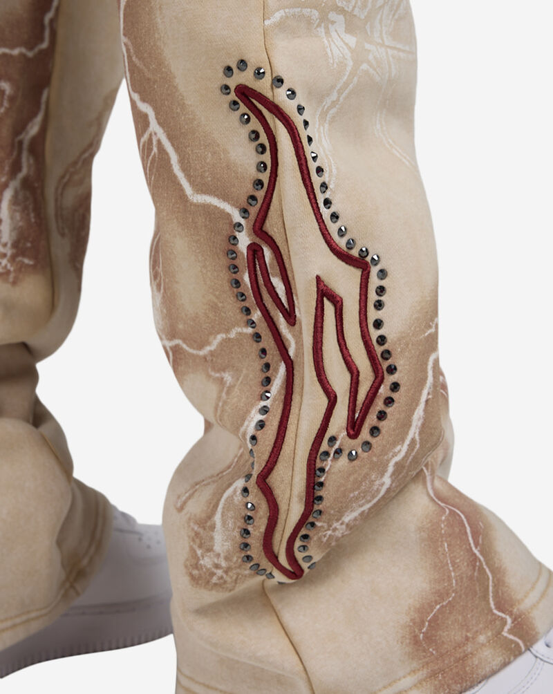 Smoke Rise Paradise Stacked Fleece Pants FP25567SNZ-CLAY Grey 3