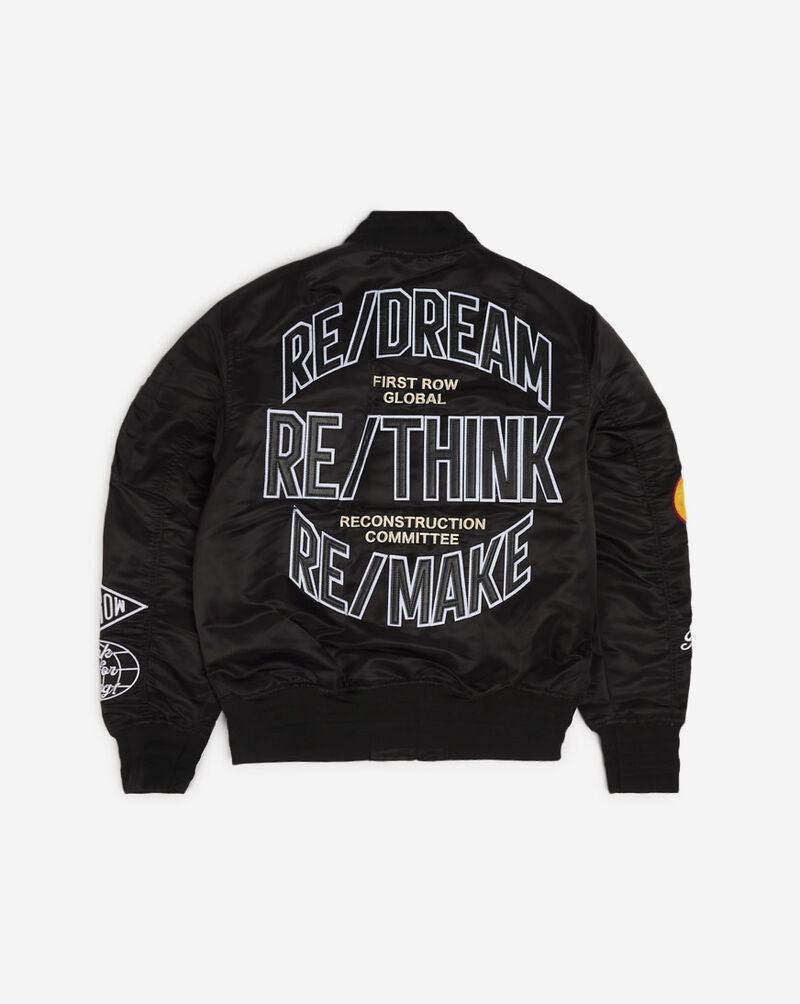 First Row Nylon MA1 Jacket FRBJ4006-CAM Black 3