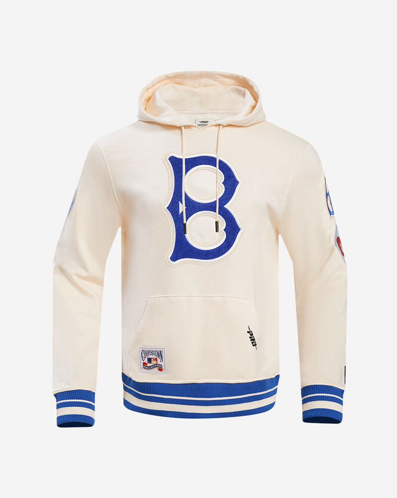 PRO STANDARD Brooklyn Dodgers Retro Classic Fleece Pull Over Hoodie LBD535705-ERB cream 1