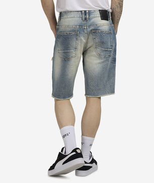 Distressed Rip Repair Denim Shorts