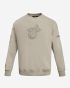 PRO STANDARD Miami Heat Neutral Drop Shoulder Fleece Crewneck BMH558735-TAU Beige 1