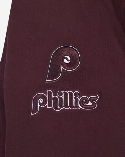 Philadelphia Phillies Classic Fleece Cropped Pull Over Hoodie