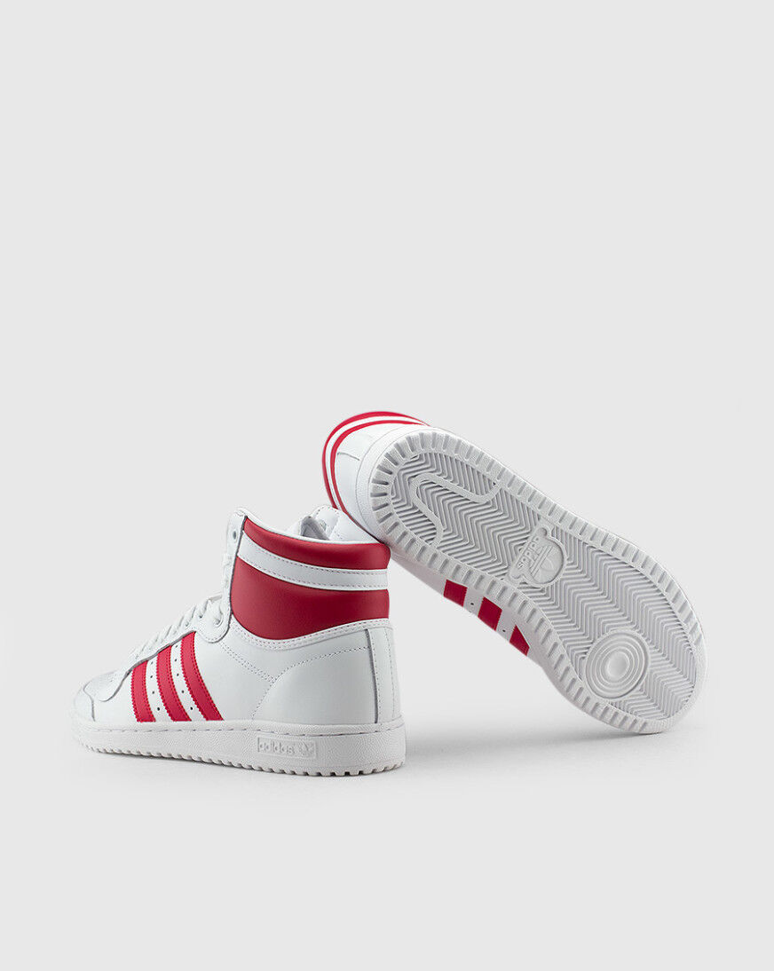 red and white adidas top