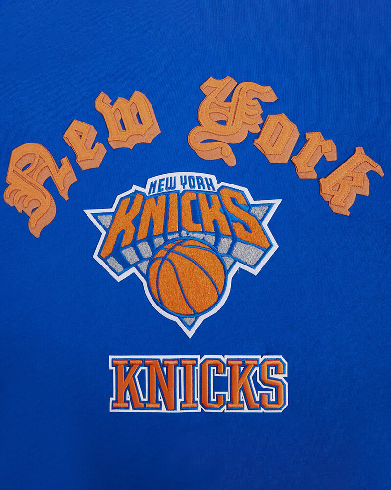 PRO STANDARD New York Knicks Old English Pullover Hoodie BNK5515691-RYB Blue 3
