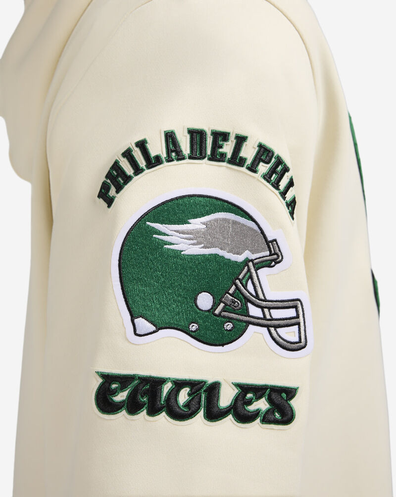 PRO STANDARD Philadelphia Eagles Retro Classic Fleece Pullover Hoodie FPE543518-EKG cream 3