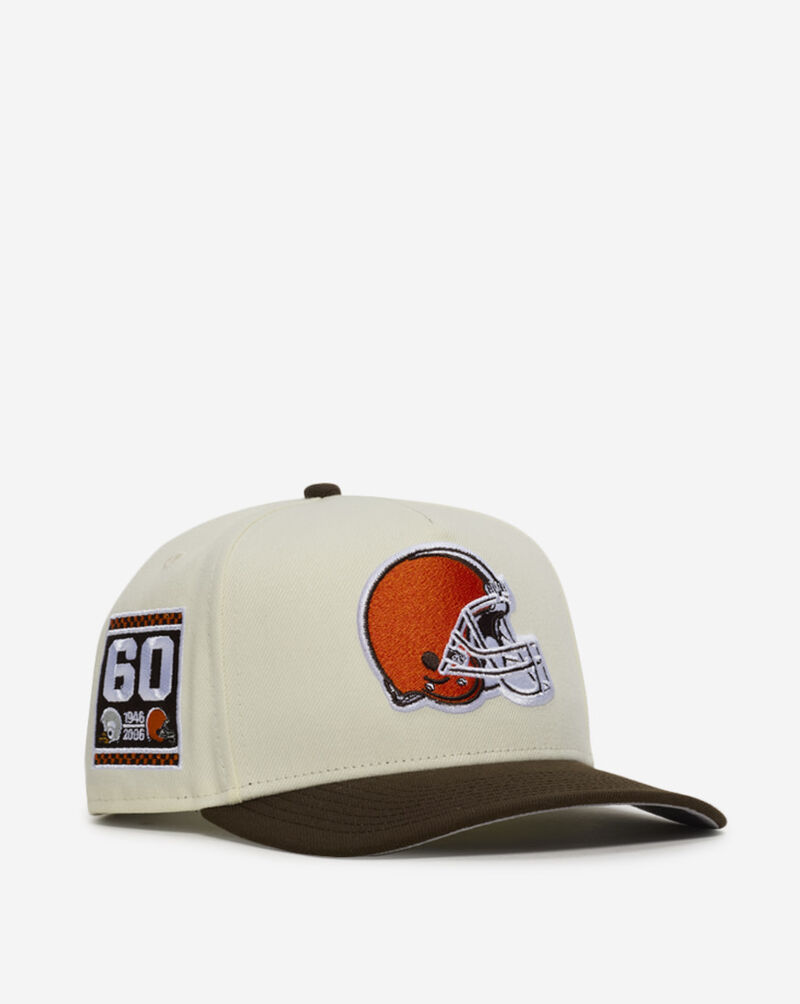 New Era 9Fifty Cleveland Browns Curve A-Frame Snapback Hat 71094923 cream 1
