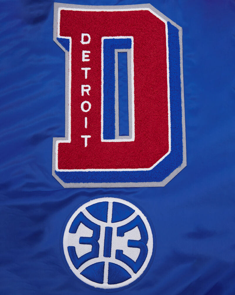 PRO STANDARD Detroit Pistons Mashup Rib Satin Jacket BDP6515636-RYR Blue 2