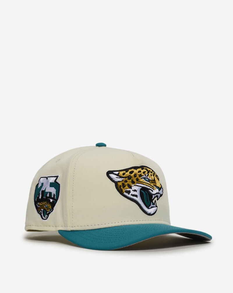 New Era 9Fifty Jacksonville Jaguars Curve A-Frame Snapback Hat 71094921 cream 1