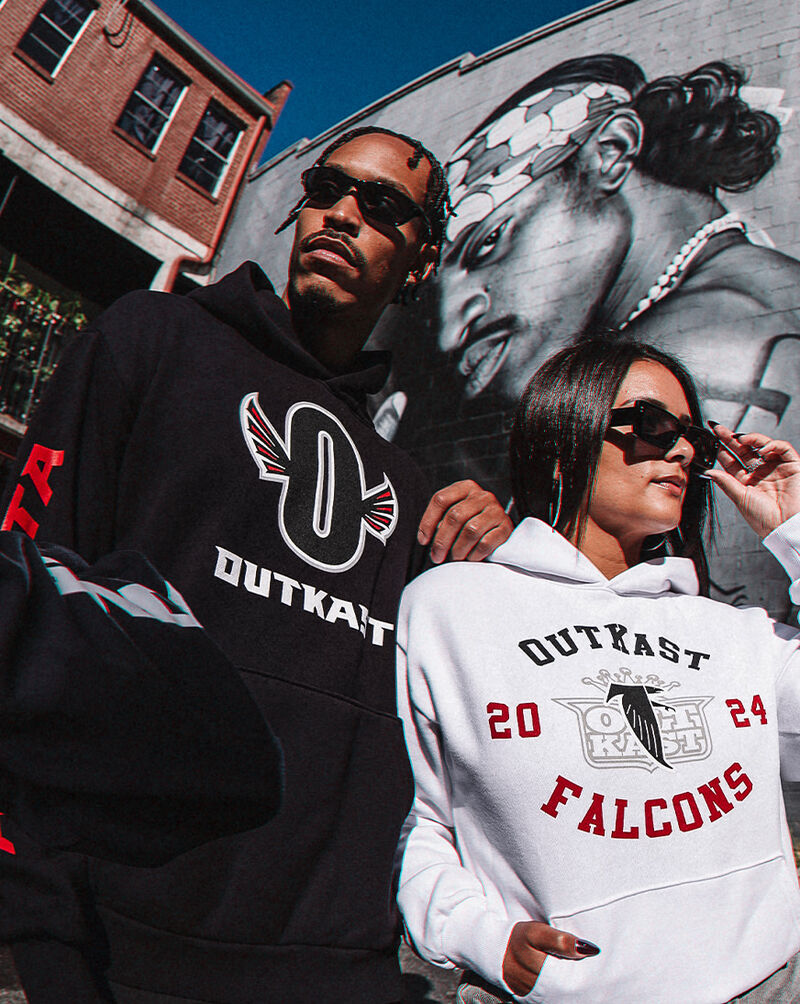 Ceremony Of Roses Outkast x Atlanta Falcons Black Hoodie OUTHD0003 Black 2