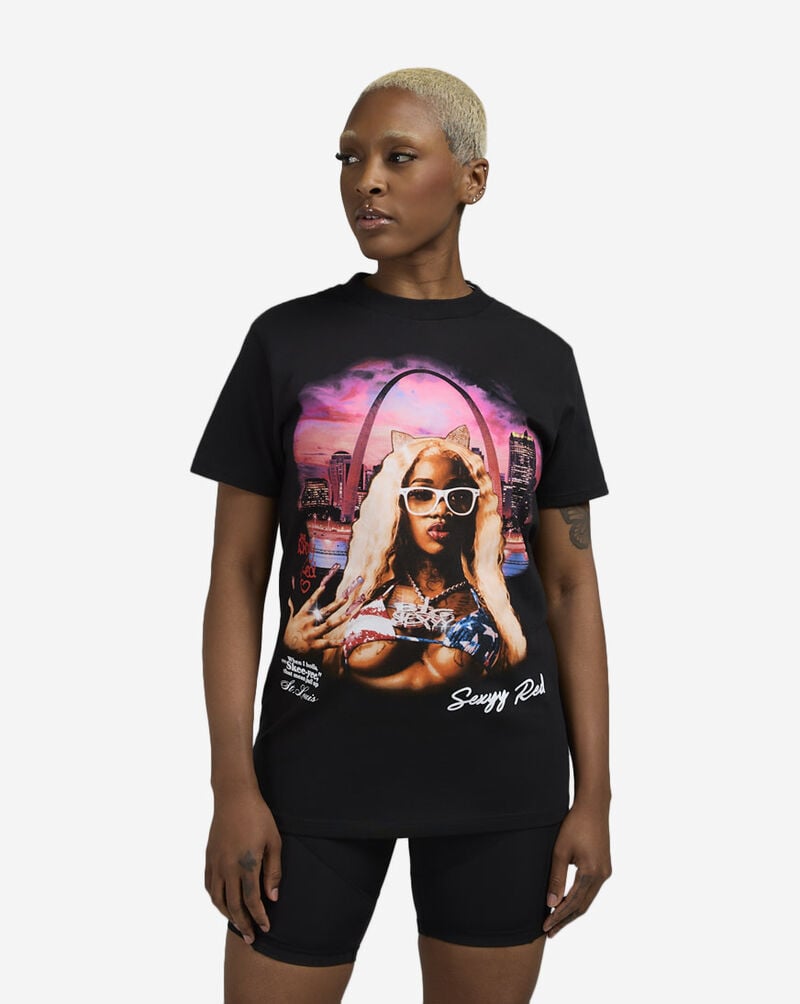 Graphic Tees Sexyy Red STL Skyline Tee 25000 Black 1