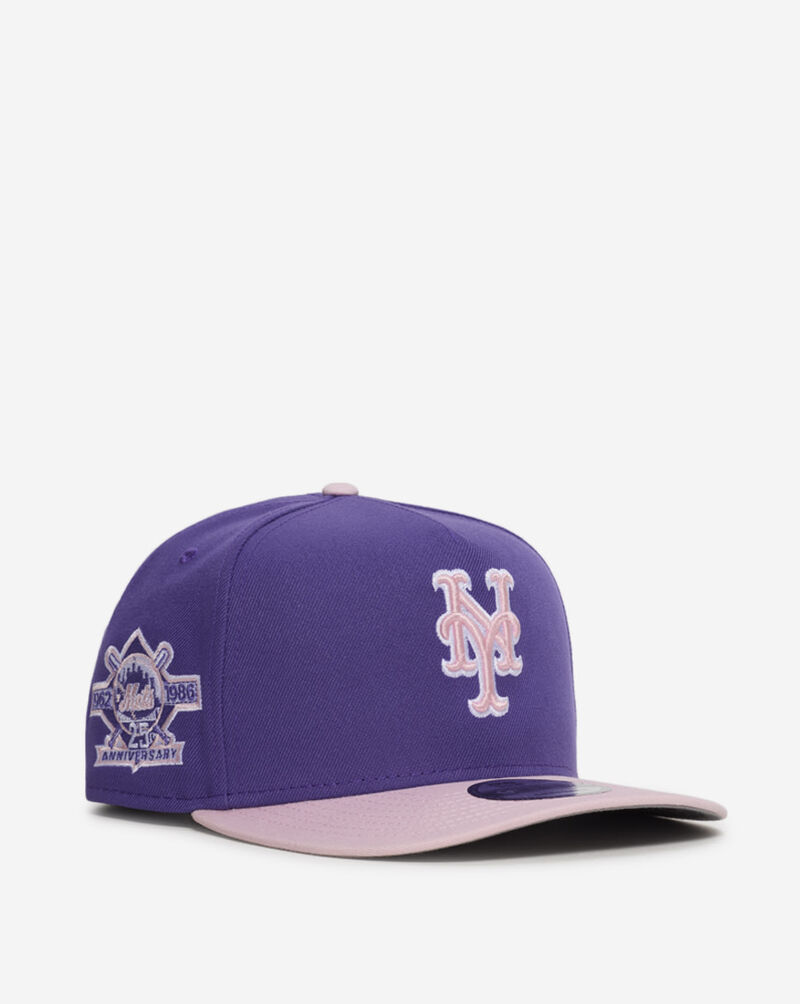 New Era 9Fifty New York Mets A-Frame Snapback Hat 71011772 Purple 1