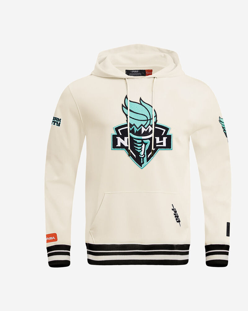 PRO STANDARD New York Liberty Retro Rib Fleece Pullover Hoodie WNL570014-EBK cream 1