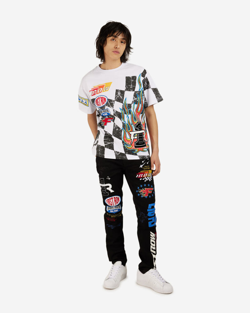 First Row  Graphic Racing Tee FRT2110S-WHT White 4