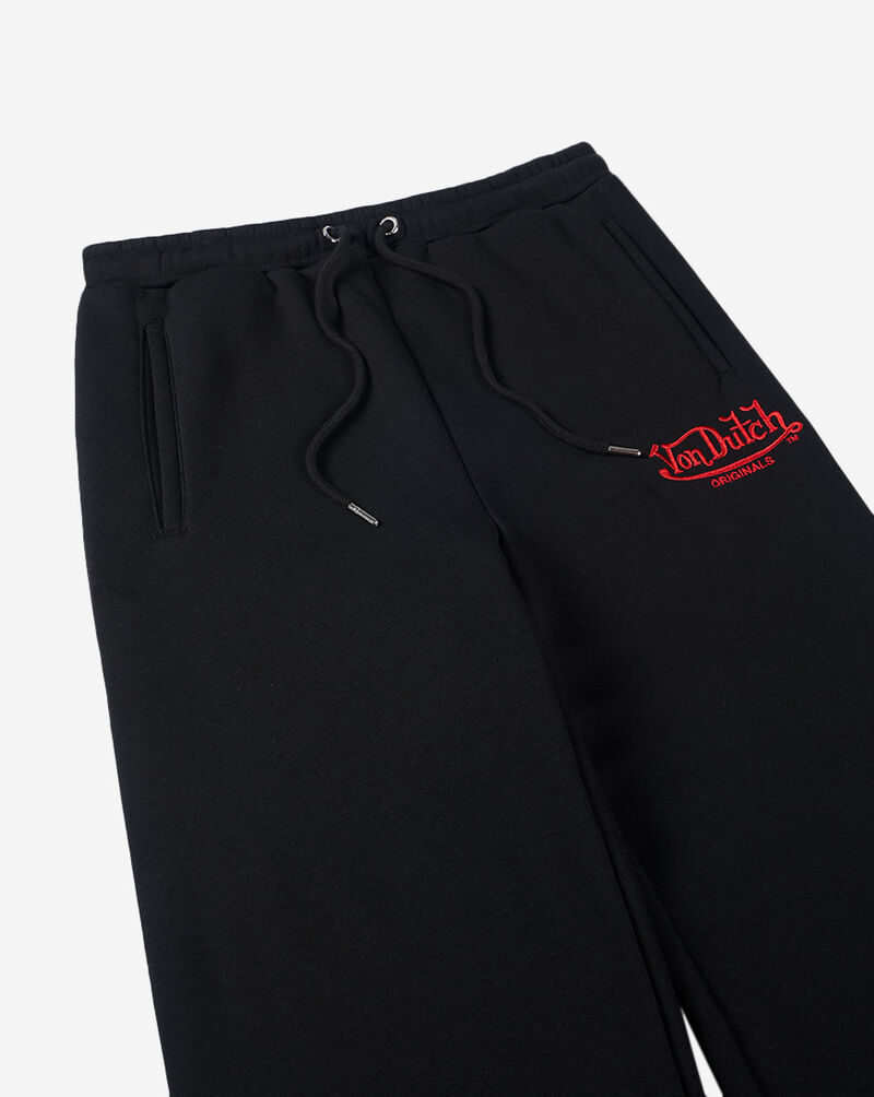 Von Dutch Kids' Eyeball Flames Stacked Fleece Pants VND3B0178 Black 2