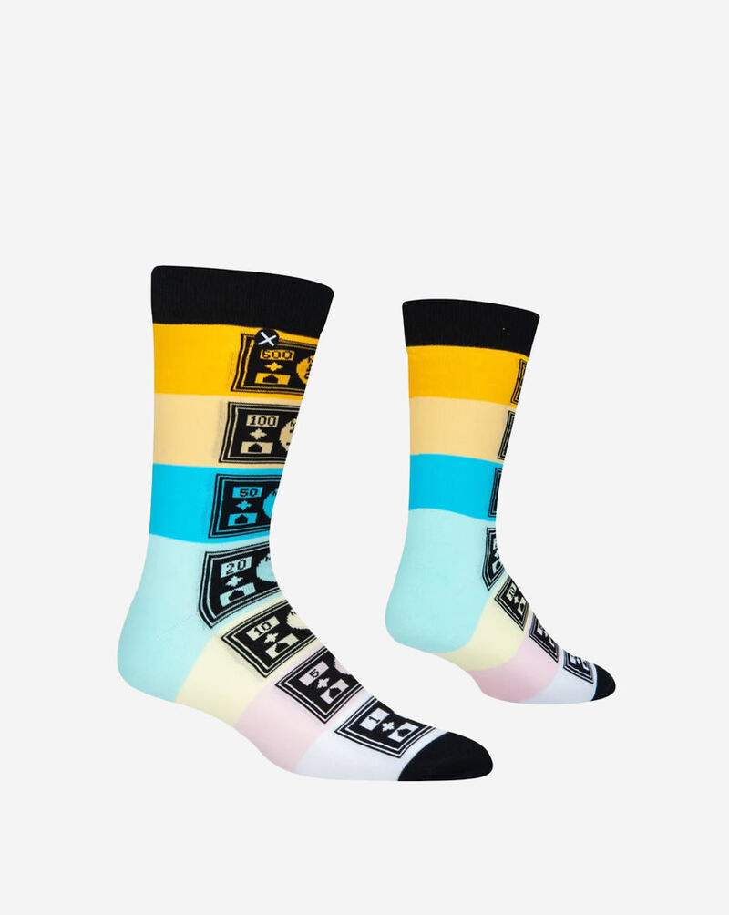 Odd Sox Monopoly Money Crew Socks (L) 36679MONCD Multi 4