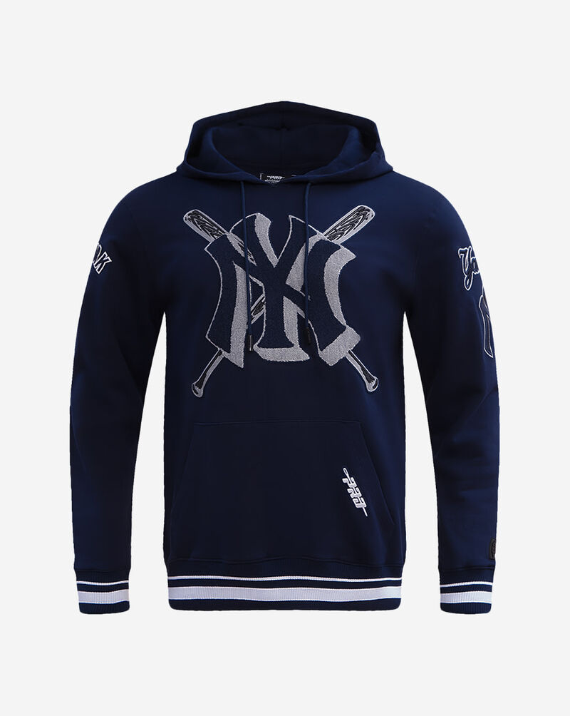 PRO STANDARD New York Yankees Mash Up Rib Fleece Pull Over Hoodie LNY5314718-MDN Blue 1