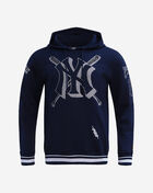 PRO STANDARD New York Yankees Mash Up Rib Fleece Pull Over Hoodie LNY5314718-MDN Blue 1