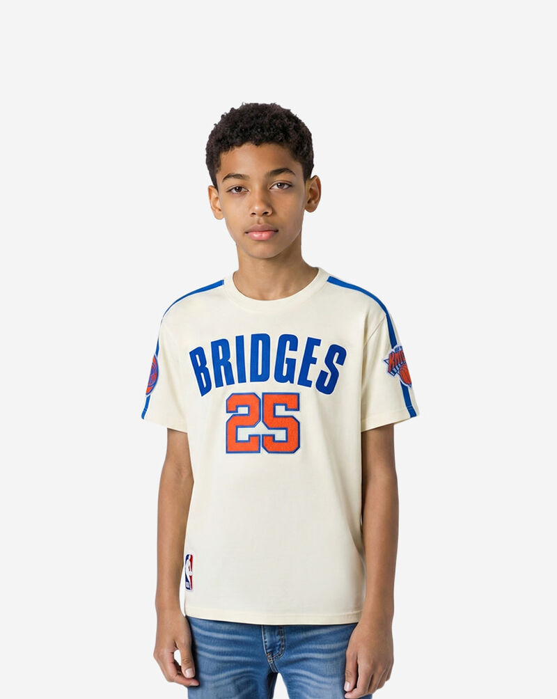PRO STANDARD Big Boys' New York Knicks Mikal Bridges #25 Classic Taping Tee BNKB1516889-ERB cream 1