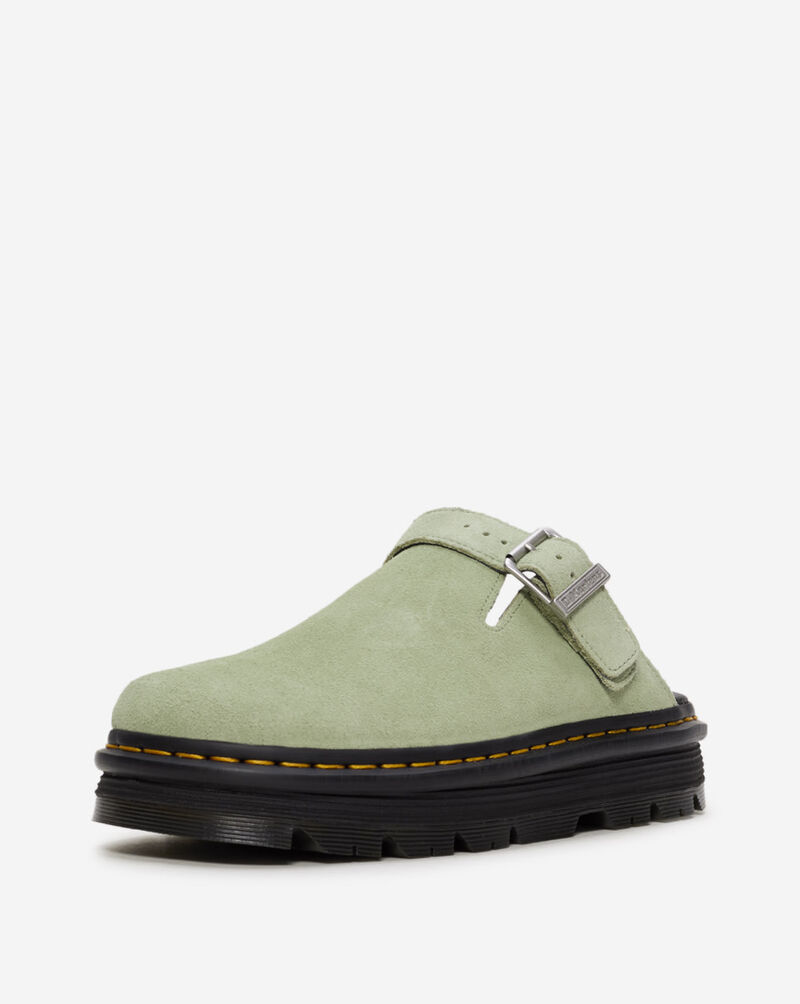 Dr. Martens Zebzag Suede Slingback Platform Mules 31937300 Green 2