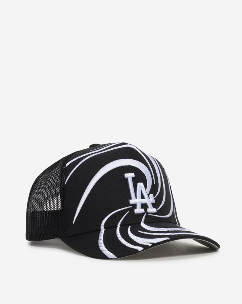 Mitchell  Ness Los Angeles Dodgers Pro Pinch Swirl Snapback Hat HT19256-LADBLCK Black 1