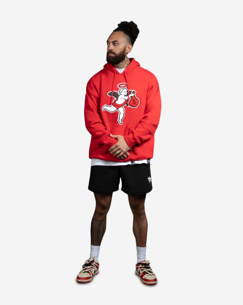 Hasta Muerte Chenille Patch Angel Hoodie HM-J11CHEPATCHANGEL-HOOD-RED Red 3