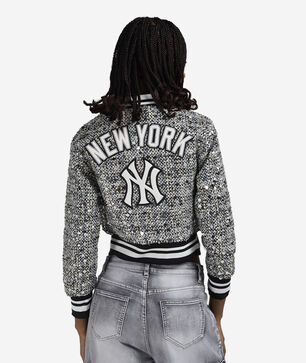 New York Yankees Tweed Sequin Bomber