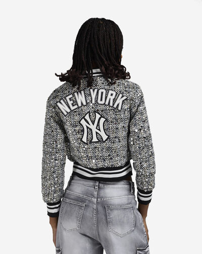 New York Yankees Tweed Sequin Bomber