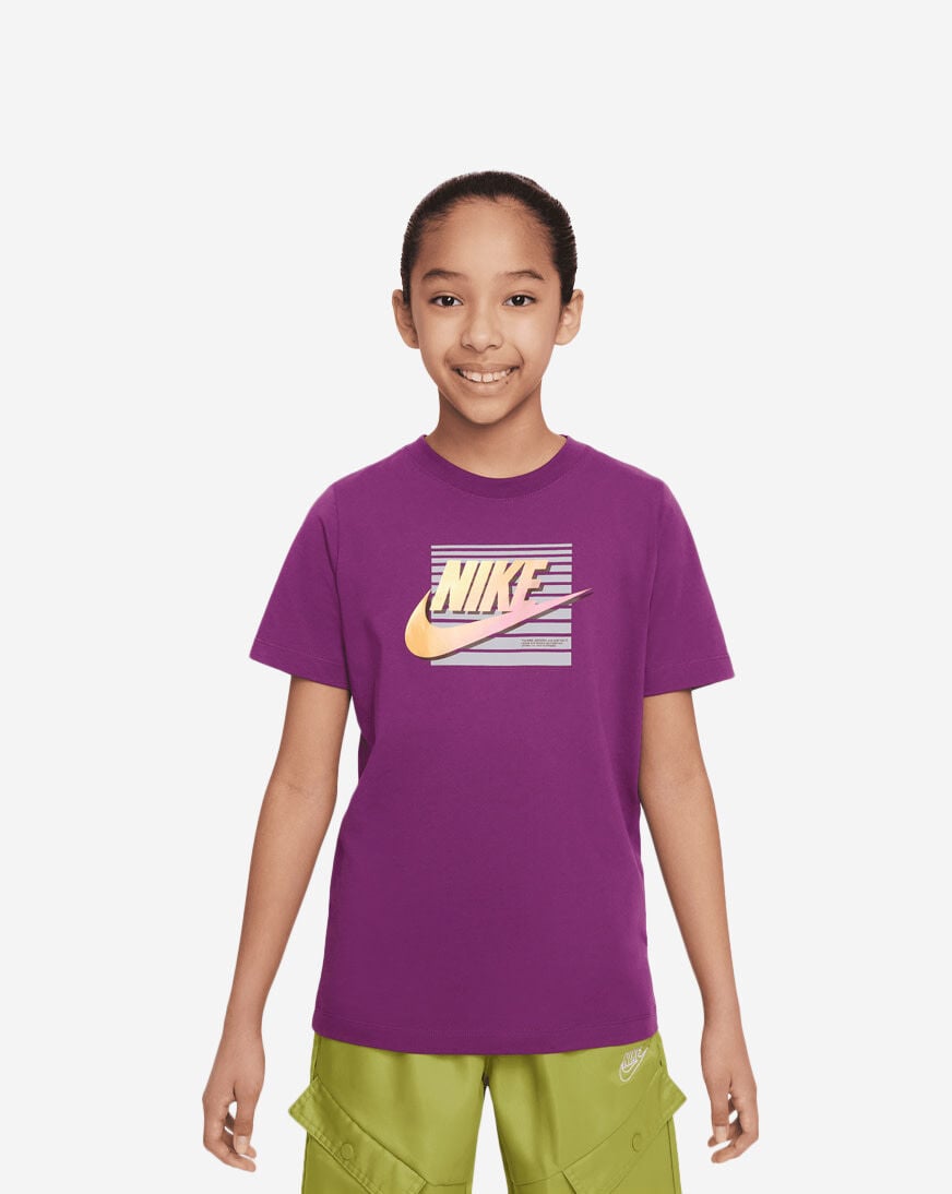 Purple nike shirt kids sales