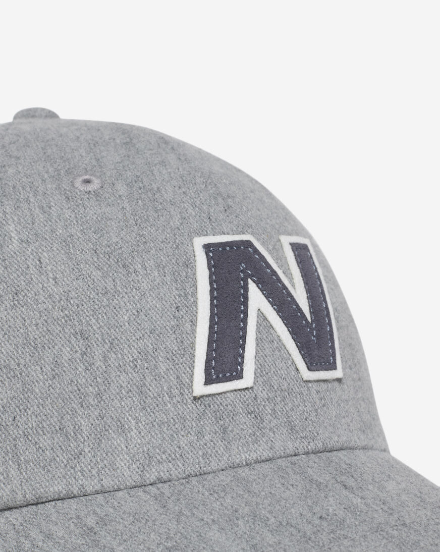 Shop New Balance Block N Snapback Hat LAH21214-AG grey