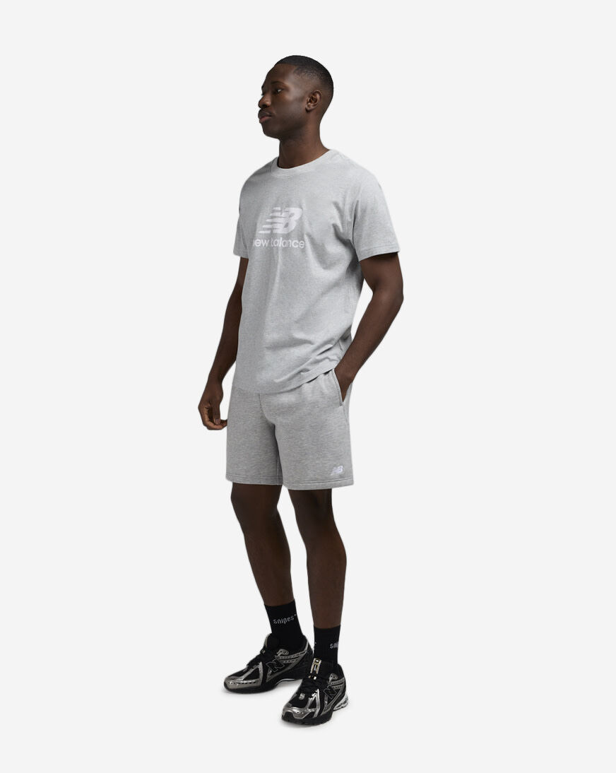 Shop New Balance Essentials Fleece Shorts MS41504-AG grey | SNIPES USA