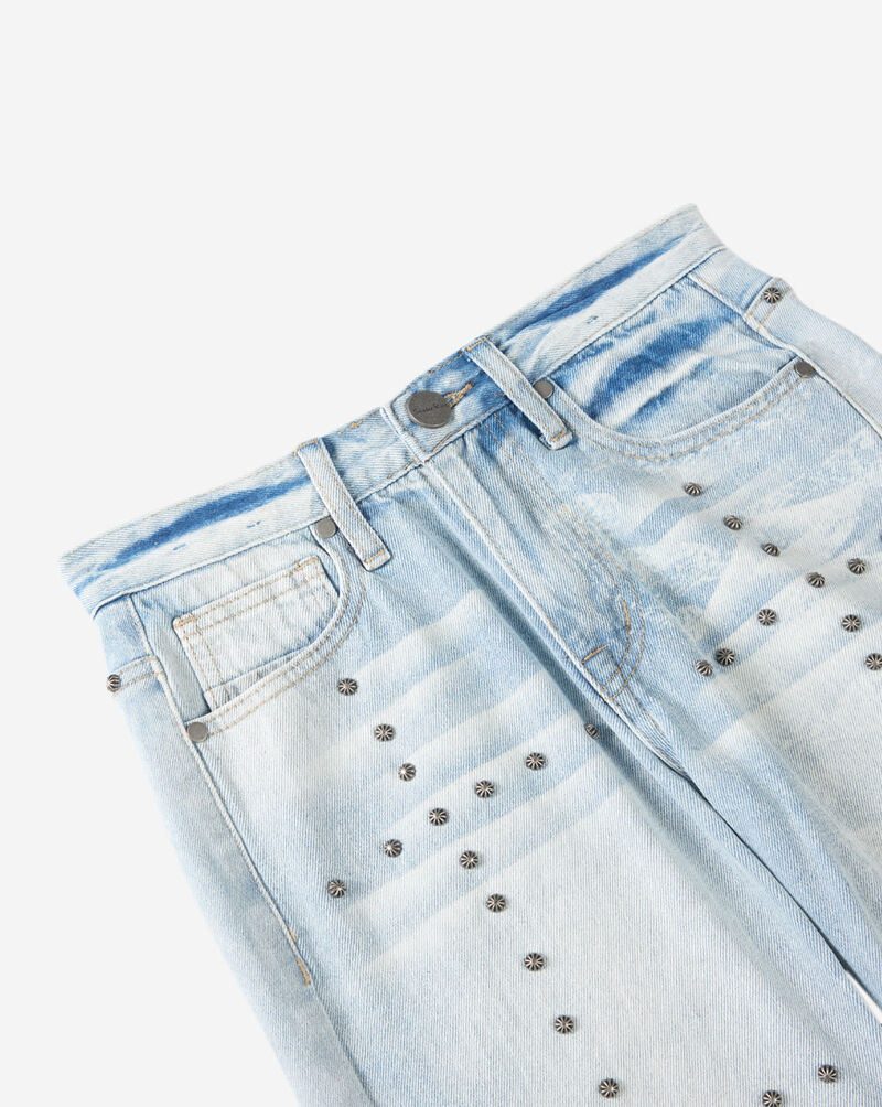 Smoke Rise Kids' Studded Jean Shorts BJS26S431SN-DOMINOBLUE Blue 3